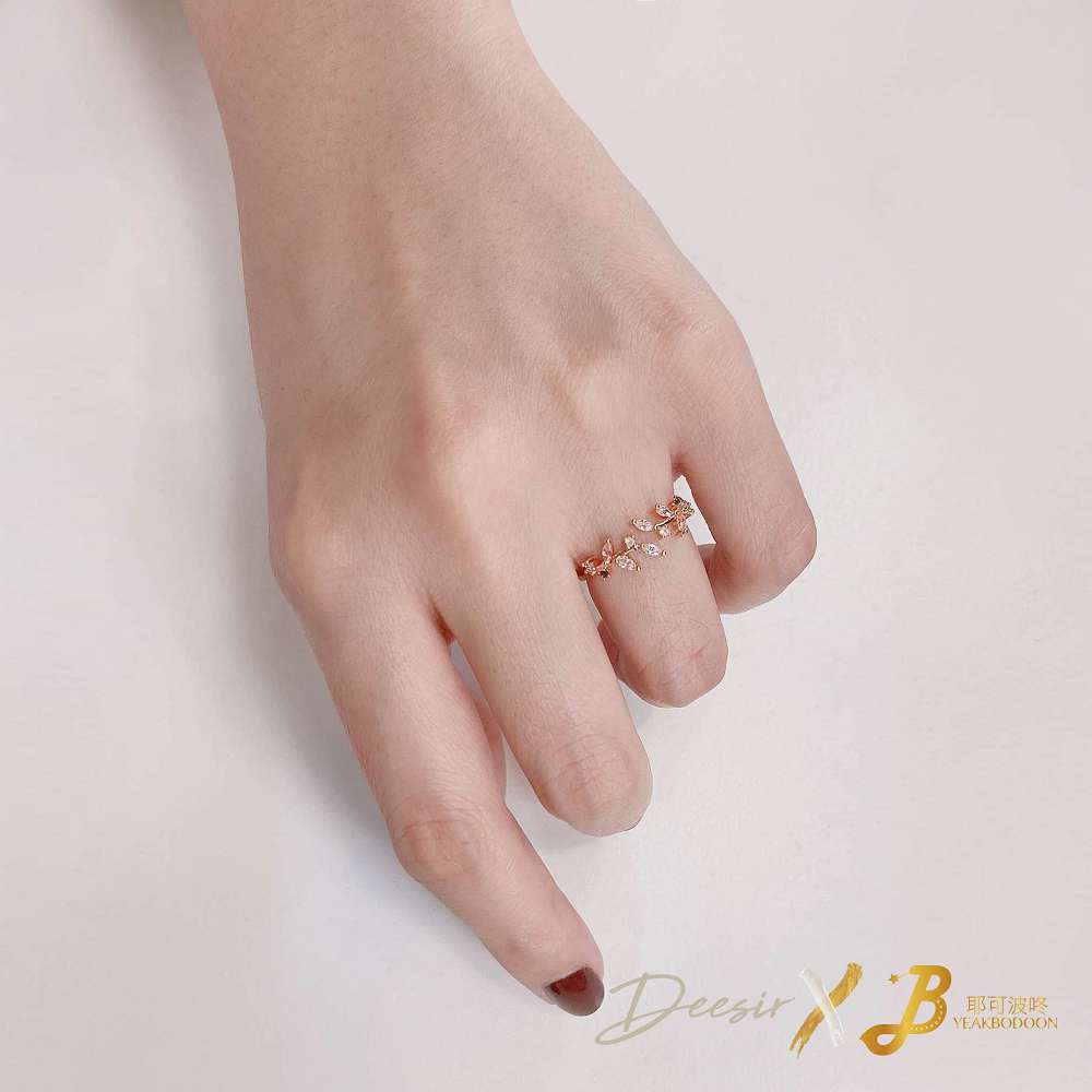 單戒指 - 細葉彩色鑽石 合金 - 輕奓生活x平價飾品 | 迪希雅 deesir 飾品 💍
