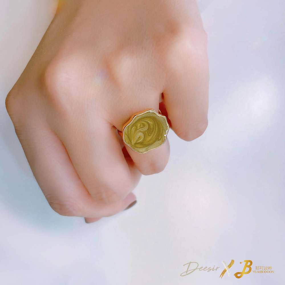 單戒指 - 滴釉花朵 合金 - 飾品調色盤 | 迪希雅 deesir