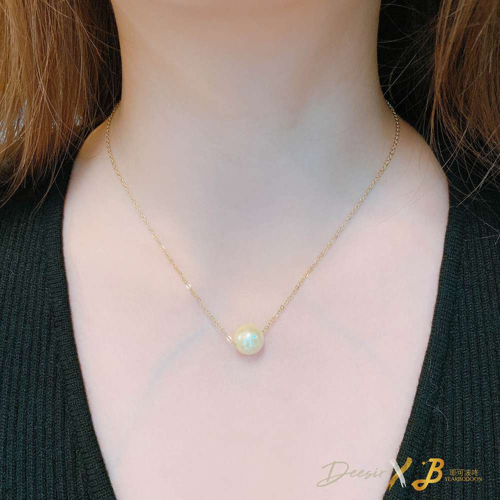 鎖骨鍊｜短 - 單顆珍珠鎖骨鍊 人造寶石 - 輕奓生活x平價飾品 | 迪希雅 deesir 飾品 💍