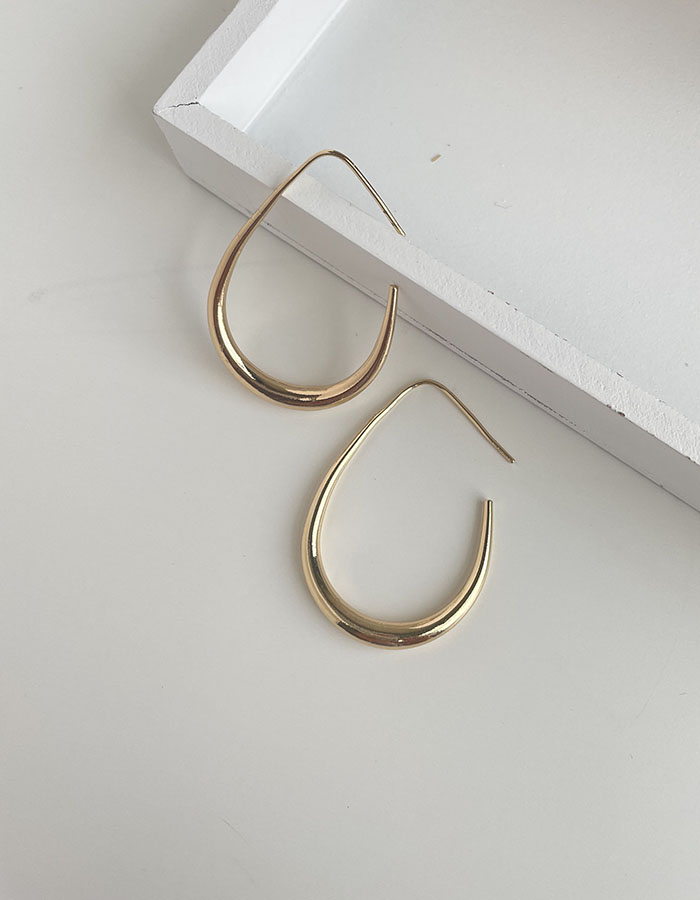 C型半圈式 - 簡約金屬水滴耳環 - 輕奓生活x平價飾品 | 迪希雅 deesir 飾品 💍
