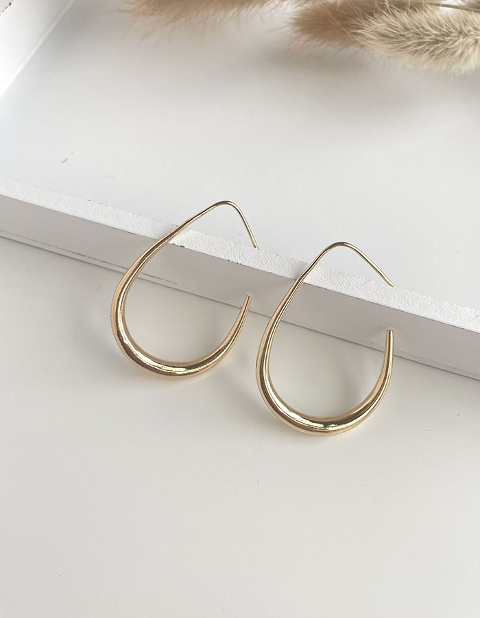 C型半圈式 - 簡約金屬水滴耳環 - 輕奓生活x平價飾品 | 迪希雅 deesir 飾品 💍