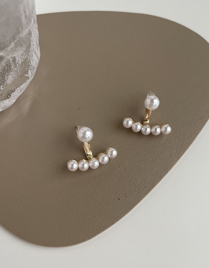 針式 - 珍珠優雅下緣耳環 - 輕奓生活x平價飾品 | 迪希雅 deesir 飾品 💍
