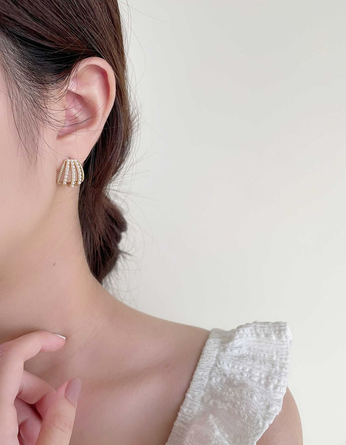 C型半圈式 - 法式冷淡風珍珠耳環 - 輕奓生活x平價飾品 | 迪希雅 deesir 飾品 💍