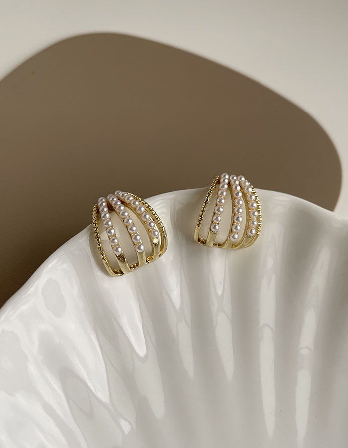C型半圈式 - 法式冷淡風珍珠耳環 - 輕奓生活x平價飾品 | 迪希雅 deesir 飾品 💍