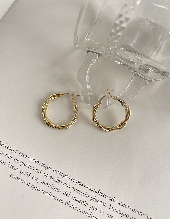 小圓 - C字麻花造型耳環 - 輕奓生活x平價飾品 | 迪希雅 deesir 飾品 💍