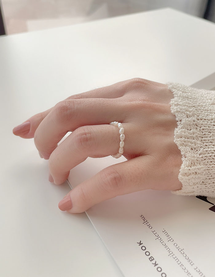 單戒指 - 珍珠串鍊條設計戒指 - 輕奓生活x平價飾品 | 迪希雅 deesir 飾品 💍