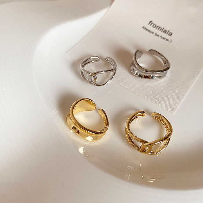 戒指組 - 極簡感線條鏤空可調戒指組 - 輕奓生活x平價飾品 | 迪希雅 deesir 飾品 💍