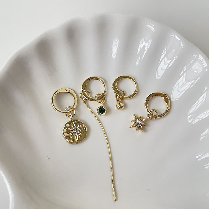 垂墜式 - 簡約耳環四件組 - 輕奓生活x平價飾品 | 迪希雅 deesir 飾品 💍