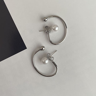 針式 - [2色]簡約感珍珠耳環 - 輕奓生活x平價飾品 | 迪希雅 deesir 飾品 💍