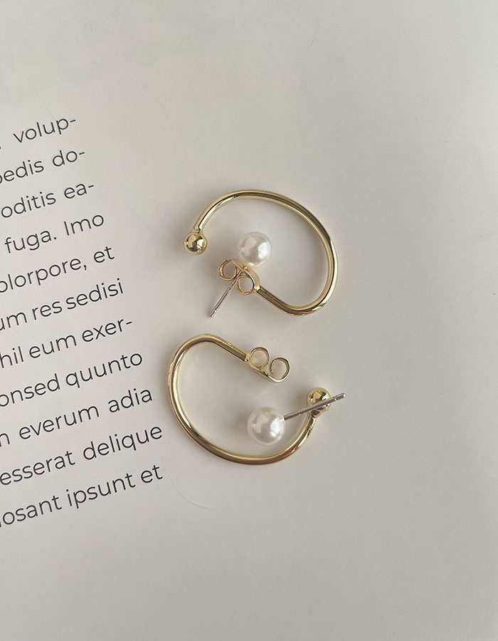 針式 - [2色]簡約感珍珠耳環 - 輕奓生活x平價飾品 | 迪希雅 deesir 飾品 💍