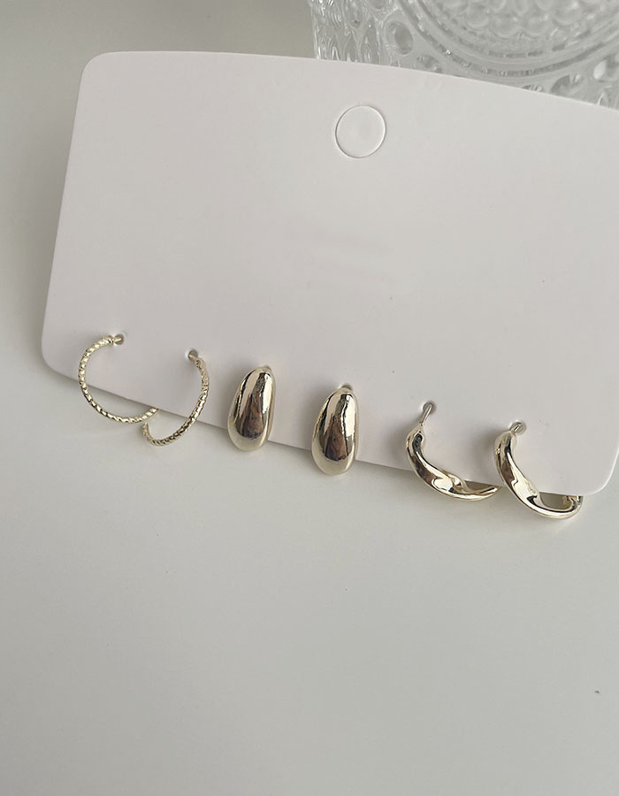 耳環組 - 氣質耳環三對組 - 飾品調色盤 | 迪希雅 deesir