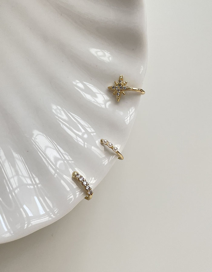 耳骨夾 - 排列珍珠耳骨夾(單支) - 輕奓生活x平價飾品 | 迪希雅 deesir 飾品 💍