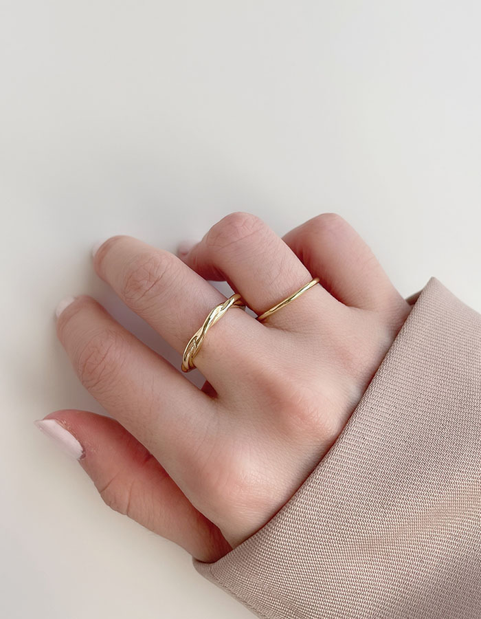 戒指組 - 冷淡風扭結戒指五件組 - 輕奓生活x平價飾品 | 迪希雅 deesir 飾品 💍