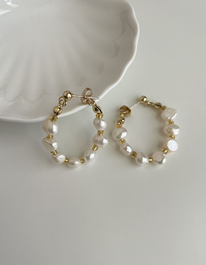 圈型 - 珍珠環形耳環 - 輕奓生活x平價飾品 | 迪希雅 deesir 飾品 💍
