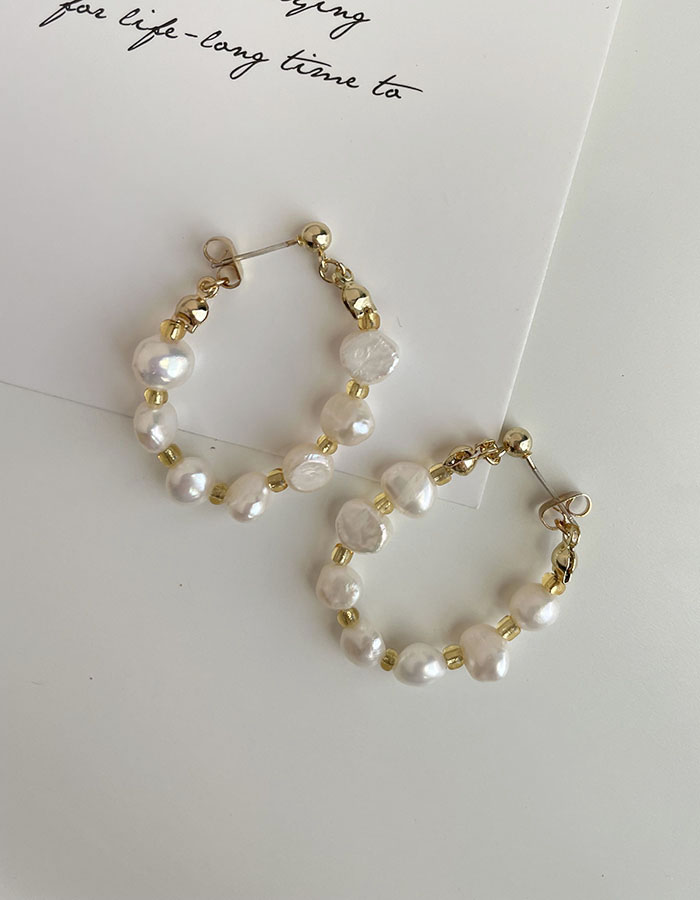 圈型 - 珍珠環形耳環 - 輕奓生活x平價飾品 | 迪希雅 deesir 飾品 💍