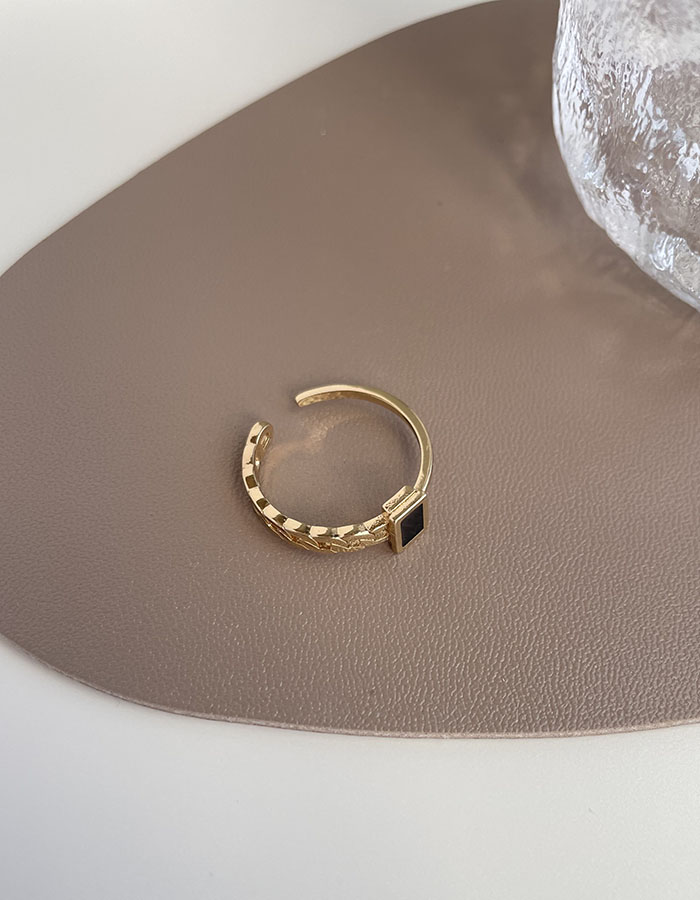 單戒指 - 半鍊條設計滴釉戒指 - 飾品調色盤 | 迪希雅 deesir