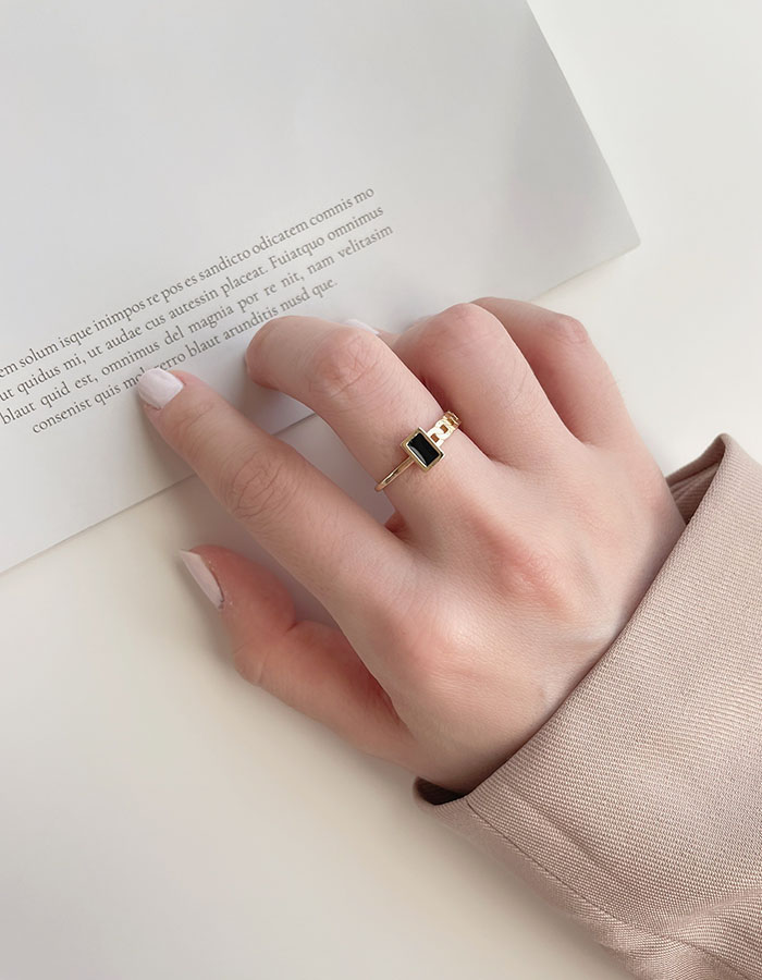 單戒指 - 半鍊條設計滴釉戒指 - 輕奓生活x平價飾品 | 迪希雅 deesir 飾品 💍