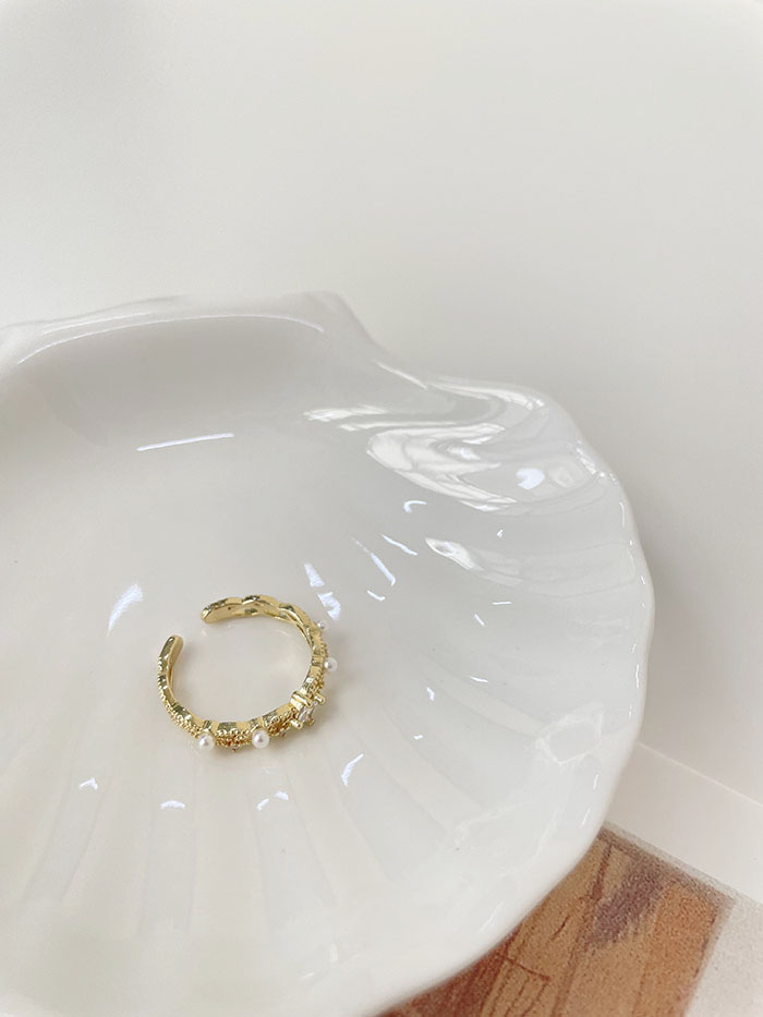 單戒指 - 輕奢水鑽珍珠戒指 - 輕奓生活x平價飾品 | 迪希雅 deesir 飾品 💍