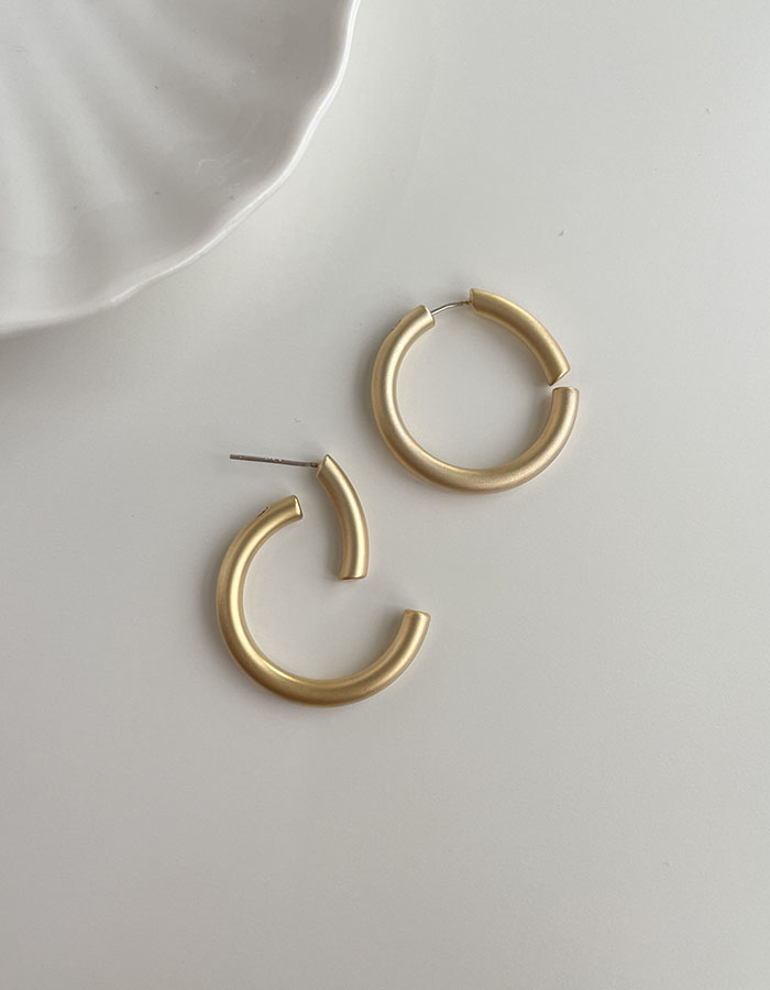 針式 - 圓形缺口設計感耳環 - 輕奓生活x平價飾品 | 迪希雅 deesir 飾品 💍
