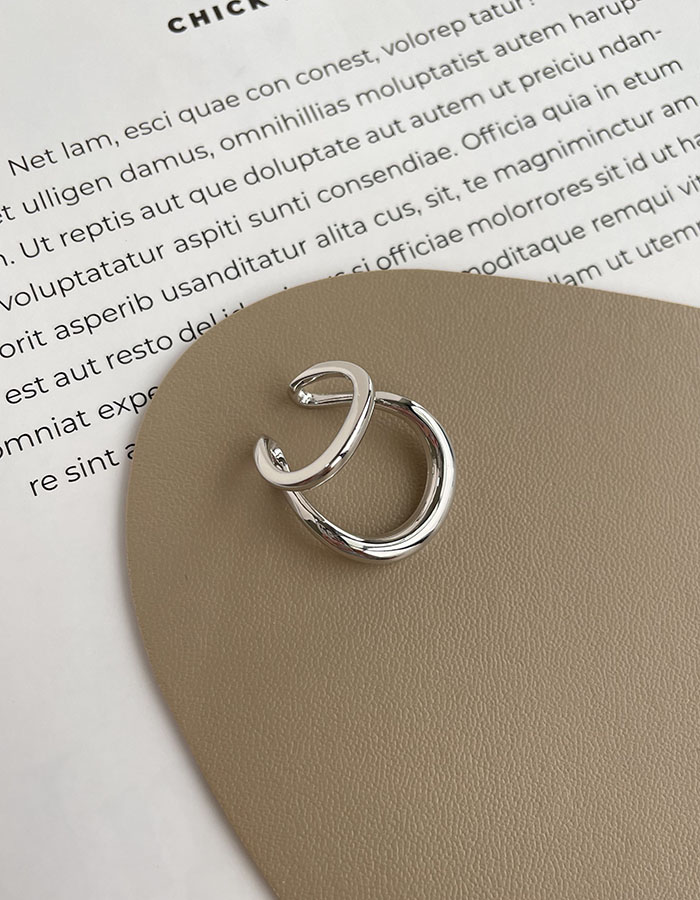 耳骨夾 - [2色]歐美亮感雙環造型耳骨夾 - 輕奓生活x平價飾品 | 迪希雅 deesir 飾品 💍