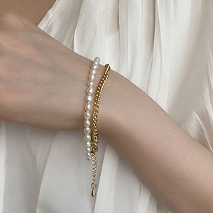 手鍊 - 法式珍珠雙層手鍊 - 飾品調色盤 | 迪希雅 deesir