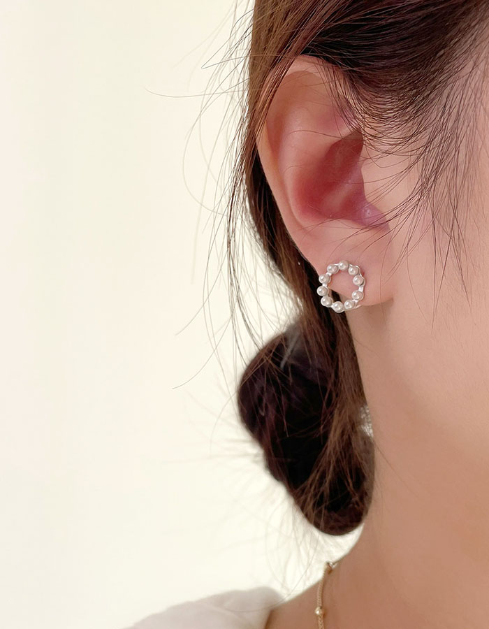 耳骨夾 - 珍珠圓形耳骨夾 - 飾品調色盤 | 迪希雅 deesir