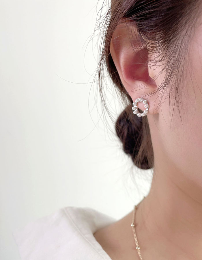 耳骨夾 - 珍珠圓形耳骨夾 - 飾品調色盤 | 迪希雅 deesir