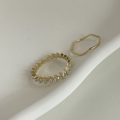 戒指組 - 幾何排鑽戒指組 - 輕奓生活x平價飾品 | 迪希雅 deesir 飾品 💍