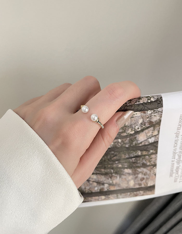 單戒指 - 優雅珍珠開口戒指 - 輕奓生活x平價飾品 | 迪希雅 deesir 飾品 💍