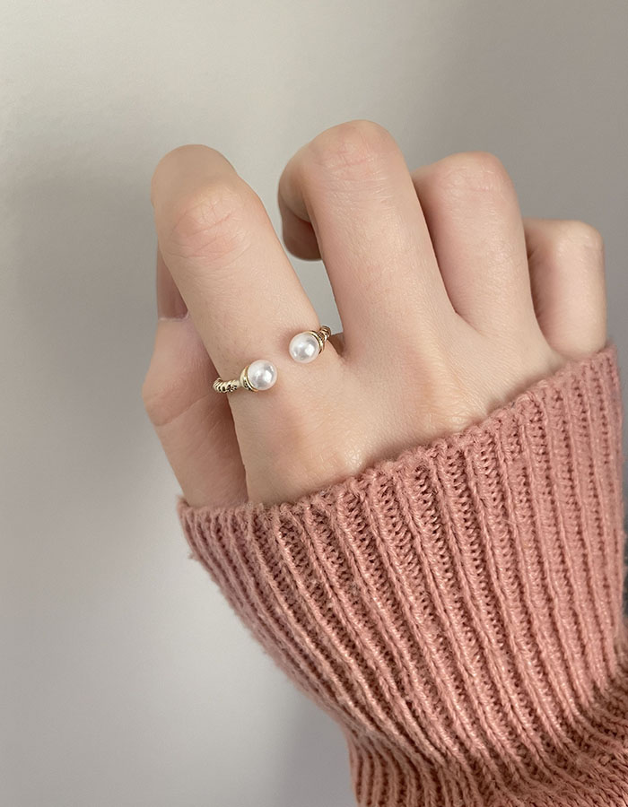 單戒指 - 優雅珍珠開口戒指 - 輕奓生活x平價飾品 | 迪希雅 deesir 飾品 💍