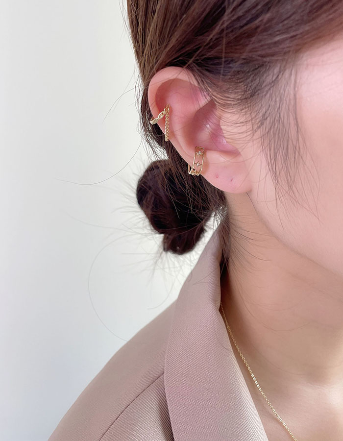 耳骨夾 - 歐美星星鍊條耳骨夾組 - 輕奓生活x平價飾品 | 迪希雅 deesir 飾品 💍
