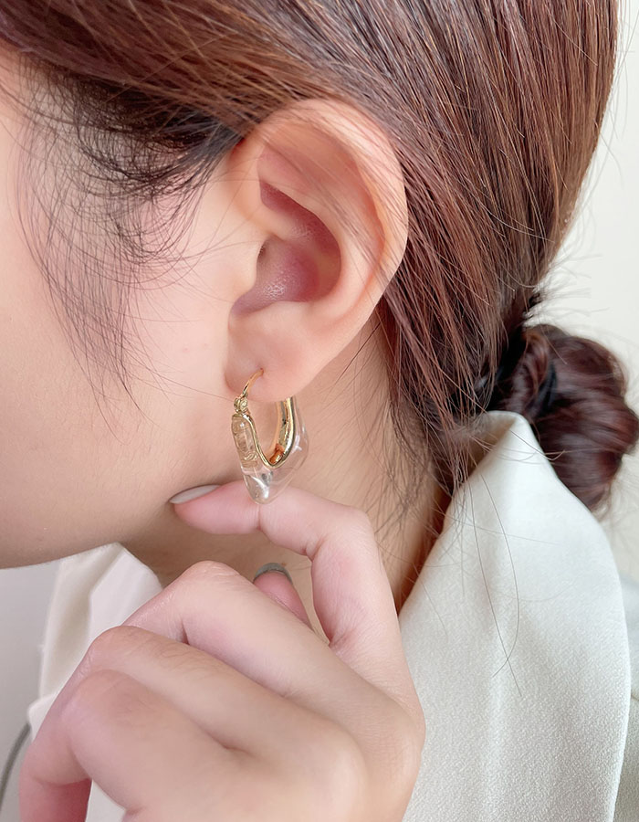 小圓 - [2色]復古透感方形耳環 - 輕奓生活x平價飾品 | 迪希雅 deesir 飾品 💍