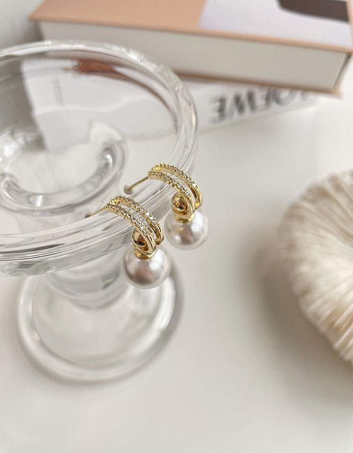 針式 - 氣質多戴珍珠耳環 - 飾品調色盤 | 迪希雅 deesir