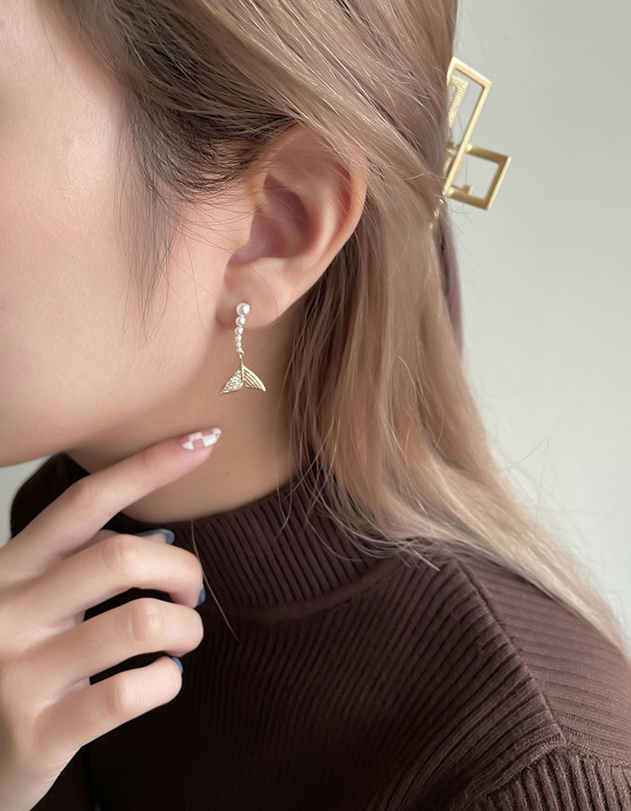 針式 - 法式真珠美人魚耳環 - 輕奓生活x平價飾品 | 迪希雅 deesir 飾品 💍