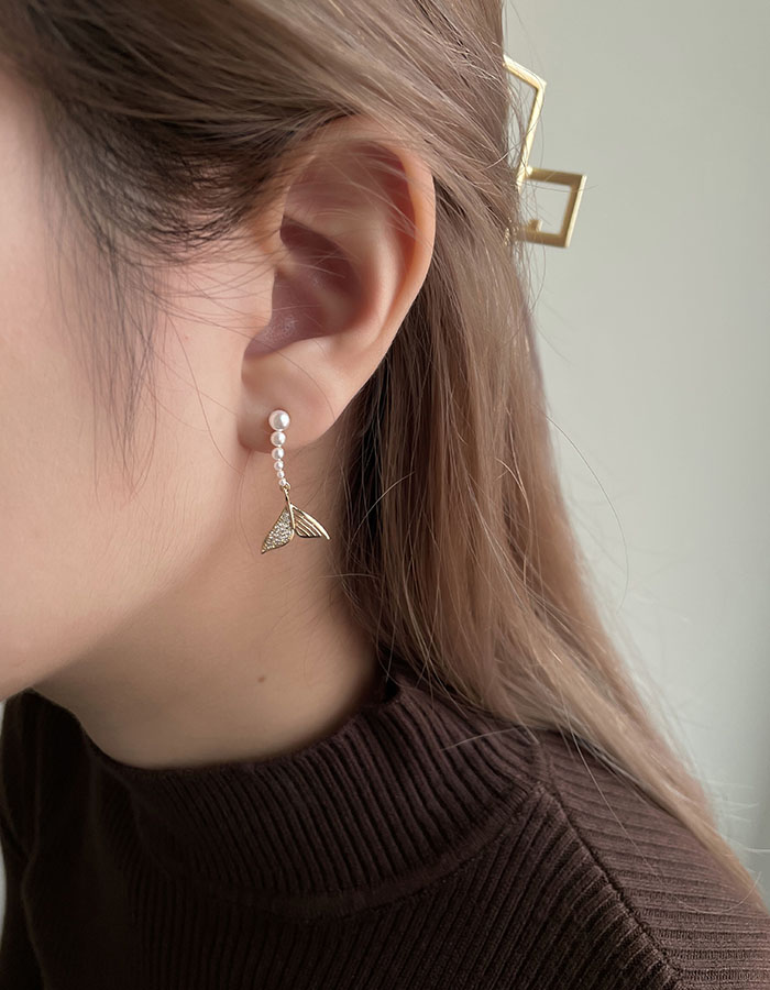 針式 - 法式真珠美人魚耳環 - 輕奓生活x平價飾品 | 迪希雅 deesir 飾品 💍