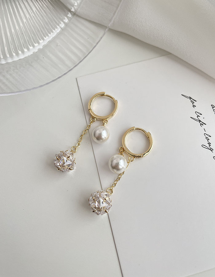 針式 - 雙珠垂墜耳環 - 輕奓生活x平價飾品 | 迪希雅 deesir 飾品 💍