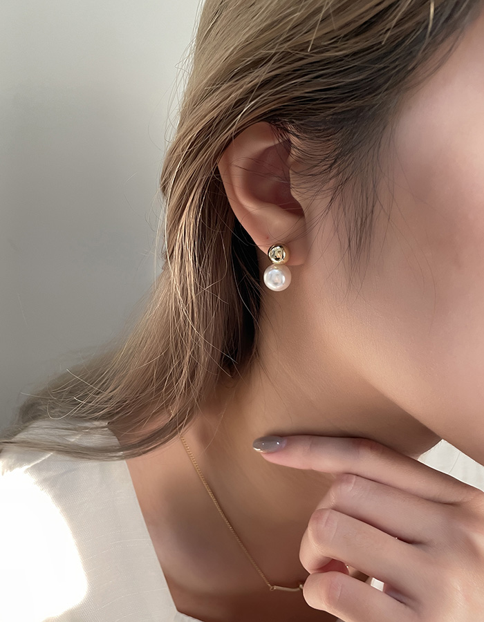 針式 - 唯美雙珠珍珠耳環 - 輕奓生活x平價飾品 | 迪希雅 deesir 飾品 💍