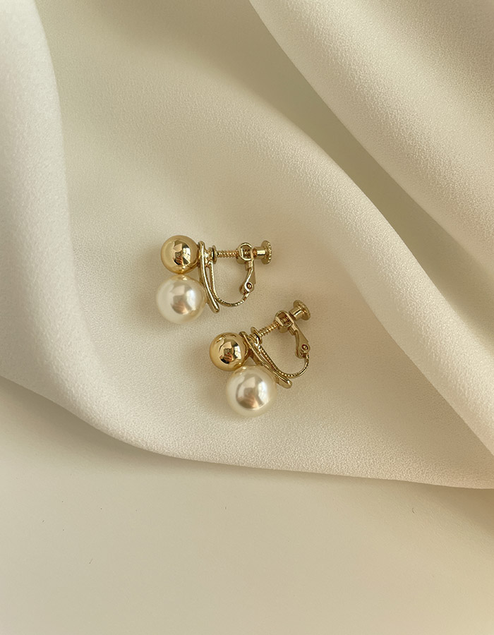 耳夾 - 唯美雙珠珍珠耳夾 - 輕奓生活x平價飾品 | 迪希雅 deesir 飾品 💍