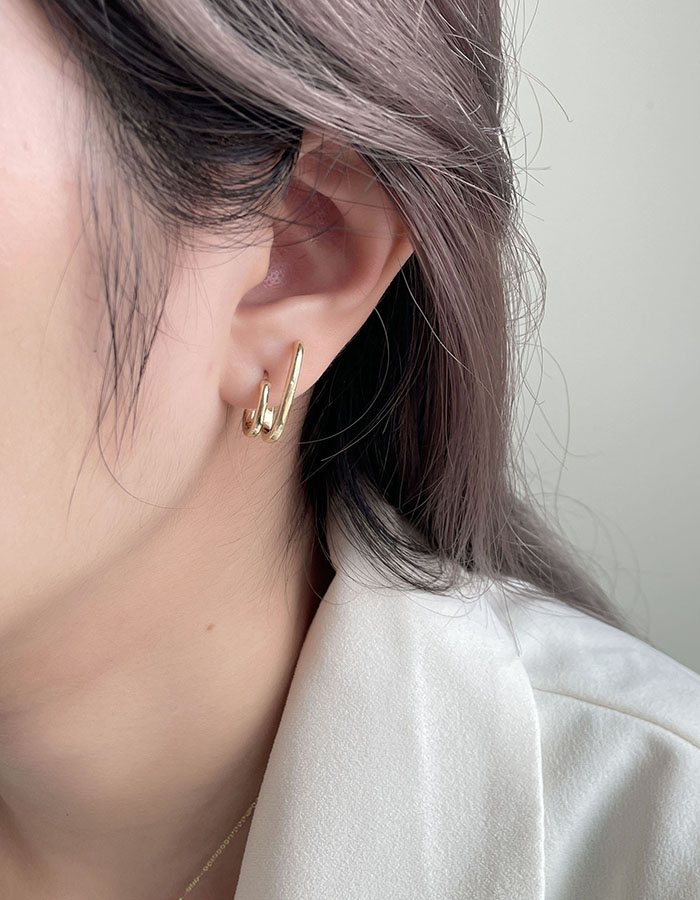 針式 - 簡約雙環金屬耳環 - 輕奓生活x平價飾品 | 迪希雅 deesir 飾品 💍