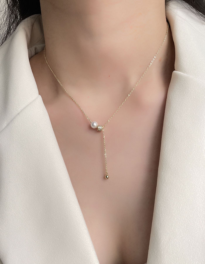 鎖骨鍊｜短 - 氣質珍珠鋯石鎖骨鍊 - 輕奓生活x平價飾品 | 迪希雅 deesir 飾品 💍