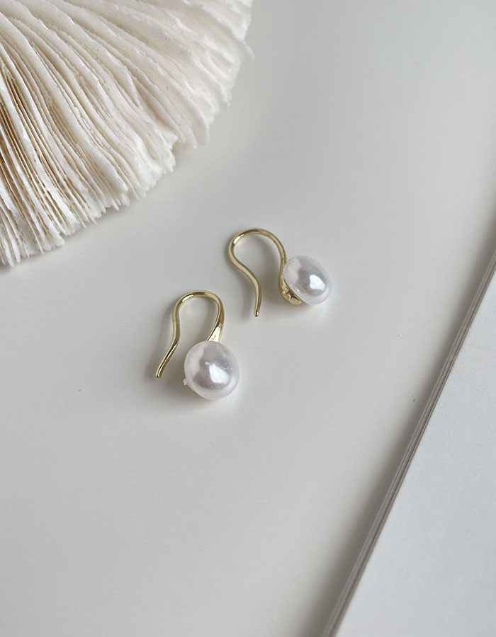 耳勾式 - 氣質單珍珠耳環 - 輕奓生活x平價飾品 | 迪希雅 deesir 飾品 💍