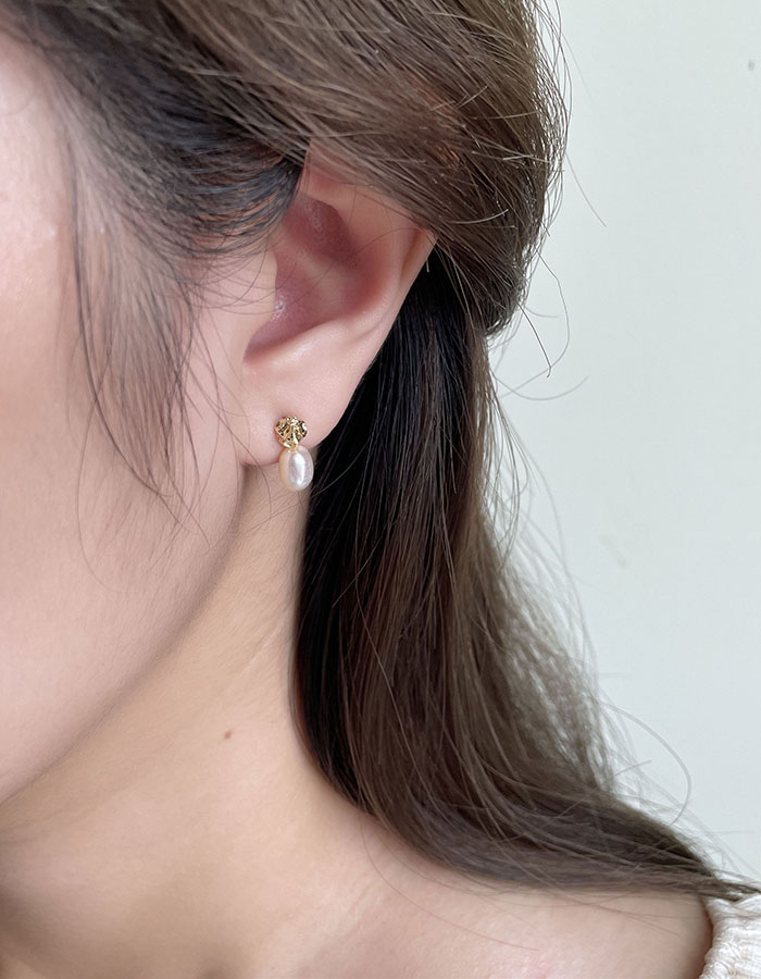針式 - 不規則天然珍珠耳環 - 輕奓生活x平價飾品 | 迪希雅 deesir 飾品 💍